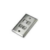 Commscope M14SP Flush-Mounted US Standard Stainless Steel Faceplate - 4 Port